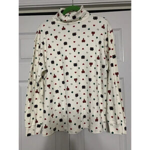 Vintage Northern Isles Cottage Core Farmhouse Old School House Turtle Neck XL